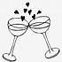 Image result for Champagne Glass Clip Art Free Black and White