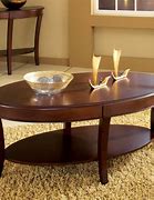Image result for Oval Wood Coffee Table