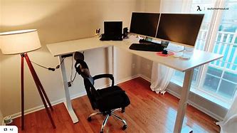 Image result for Home Office Double Monitor