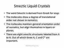 Image result for Smectic Liquid Crystal