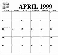 Image result for Calendar April 1999