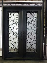 Image result for Wrought Iron Double Doors Pattern