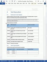Image result for Test Plan Template Word