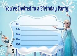 Image result for Free Editable Printable Frozen Birthday Invitations
