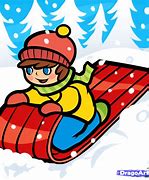 Image result for Sledding Clipart Animated