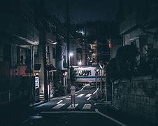 Image result for Anime Night City Street
