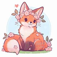 Image result for Kawaii Cute Seasonal Fox Drawings