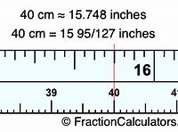 Image result for 40 Cm to Inches