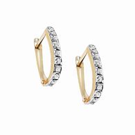 Image result for Diamond Hoop Earrings 14K Gold