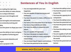 Image result for Sentences with You