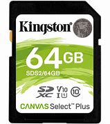 Image result for Kingston 64GB Canvas Select Plus SD Card