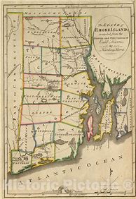Image result for Decorative Rhode Island Map