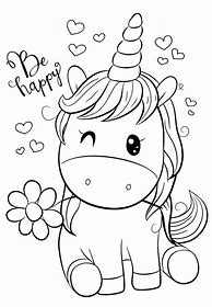 Image result for Adorable Unicorn Coloring Pages