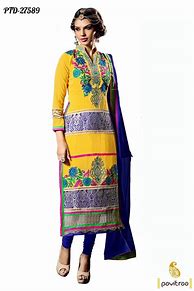 Image result for Blue Yellow Salwar Suit