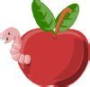 Image result for Apple and Worm Clip Art