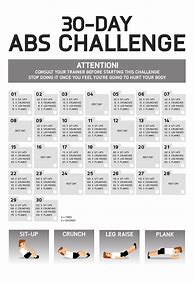 Image result for 30 Day Ab Challenge Calendar