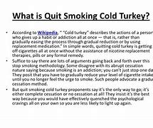 Image result for Quit Smoking Cold Turkey Timeline