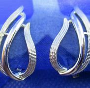Image result for Made in Italy Silver Paper Clip Earrings