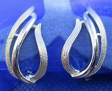 Image result for Made in Italy Silver Paper Clip Earrings
