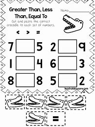 Image result for Kindergarten Math Worksheets Greater Than