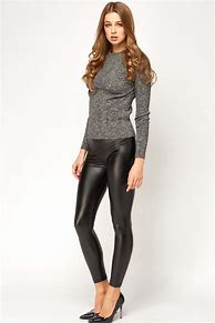 Image result for Leather Look Leggings