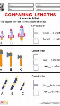 Image result for Worksheet On Items with Same Length