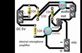 Image result for Electret Condenser Microphone Circuit