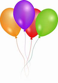 Image result for 4 Balloons Clip Art