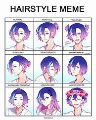 Image result for Anime Hair Meme