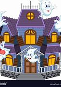 Image result for Cartoon Haunted House with Ghost