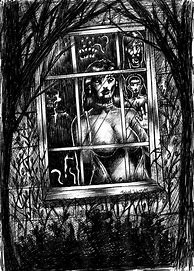 Image result for Creepy Window Drawing