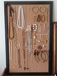 Image result for DIY Jewelry Organizer with Cork Board