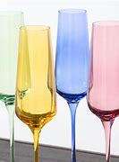 Image result for Colored Glass Champagne Flutes