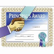 Image result for Principal Award Certificate