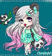 Image result for Anime Girl Holding Panda