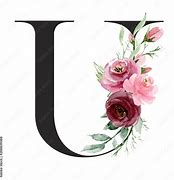 Image result for Letter U Floral Design