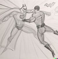 Image result for Superman Fighting Drawing