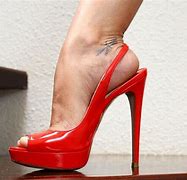 Image result for Red High Heels Pumps Feet