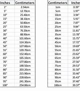 Image result for How Many Cm in an Inch Chart