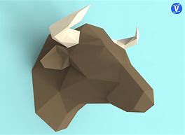 Image result for Papercraft Bull Head