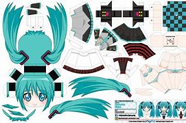 Image result for Miku Papercraft Blocky
