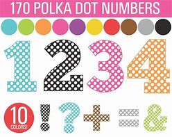 Image result for Fancy Number 17 Polka Dots