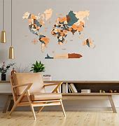Image result for 3D Wooden Map of World