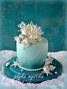 OCEAN THEME CAKE | Ocean cakes, Ocean birthday cakes, Beach themed cakes