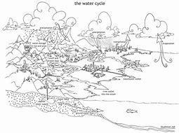 Image result for Water Cycle Coloring Page