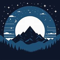 Image result for Snowy Mountain Night