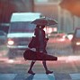 Image result for Anime Girl Under Umbrella in Rain