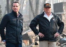 Image result for Gavin Newsom and Donald Trump
