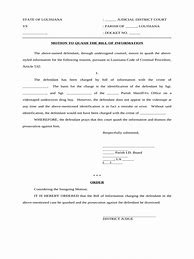 Image result for Louisiana Motion to Quash