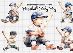 Image result for Baby Boy Baseball Clip Art
